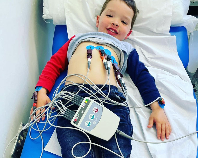 Caleb Catto McFadyen - Having a checkup in hospital bed