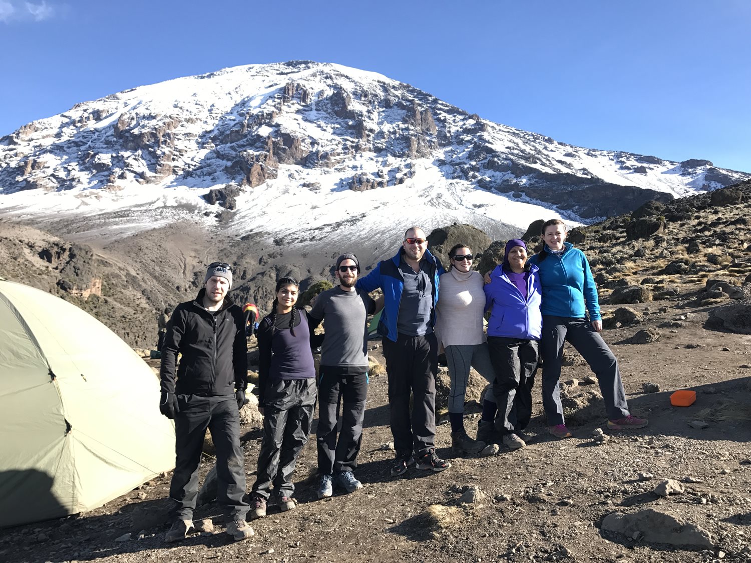 Select team of intrepid explorers conquer Kilimanjaro - each personally affected by meningitis