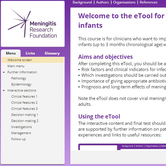 New e-Tool to improve recognition and treatment of infants with bacterial meningitis