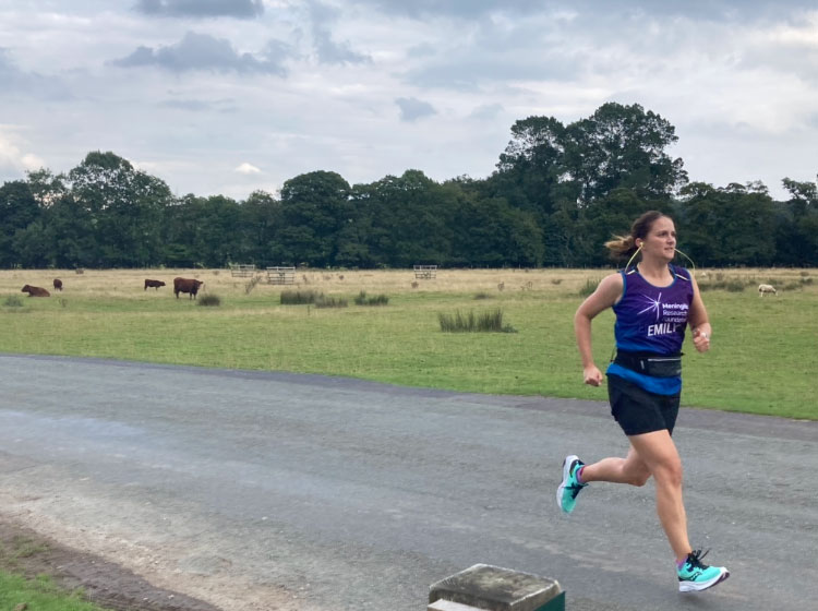 Emily Johnson in training for london marathon