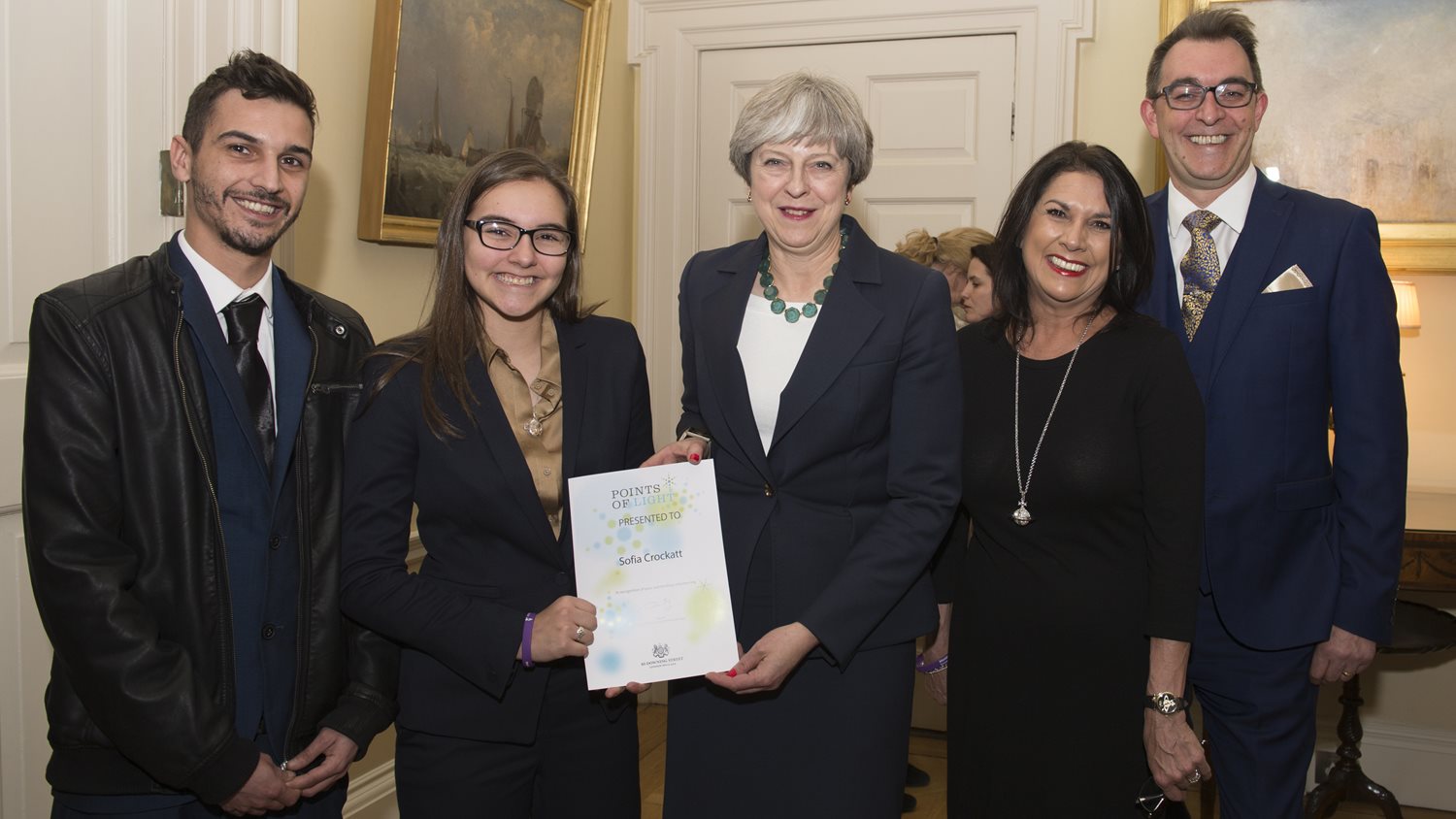 Junior Ambassador Sofia receives prestigious award from the Prime Minister