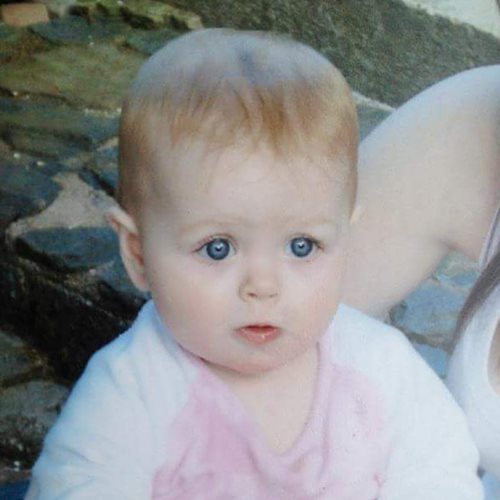 A photograph of baby Ava McDermott