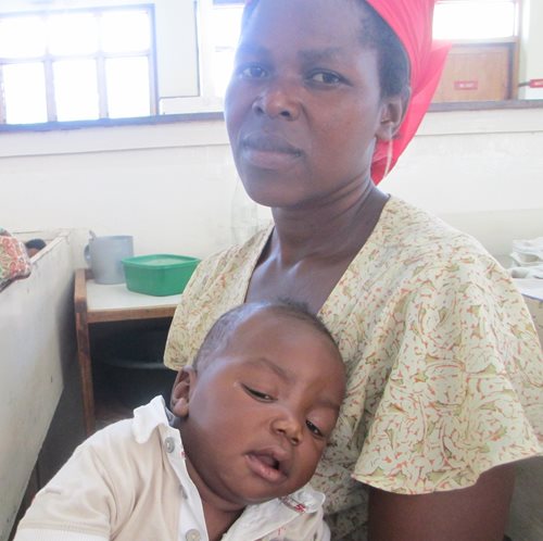 A photograph of Brian Gomani and his mother