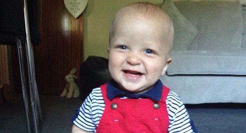 A photograph of Charlotte Fordham's baby boy