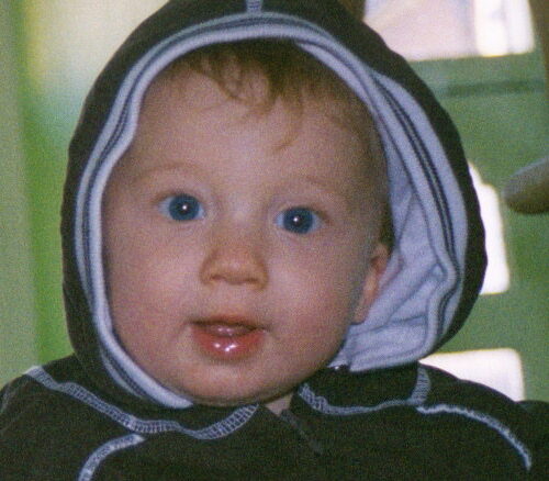 A photograph of baby Django