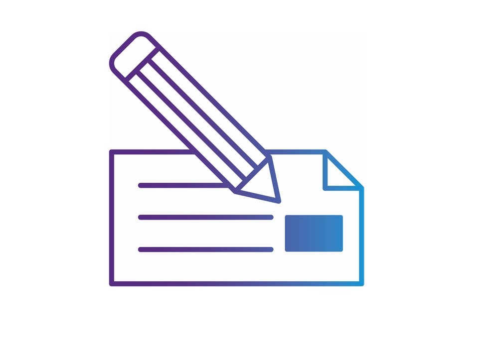 Icon Pencil writing a cheque