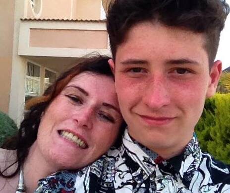 A photograph of Jamie Thorburn and his mother.