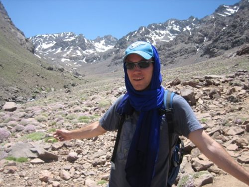 A photograph of Jeff Pullinger on a mountain
