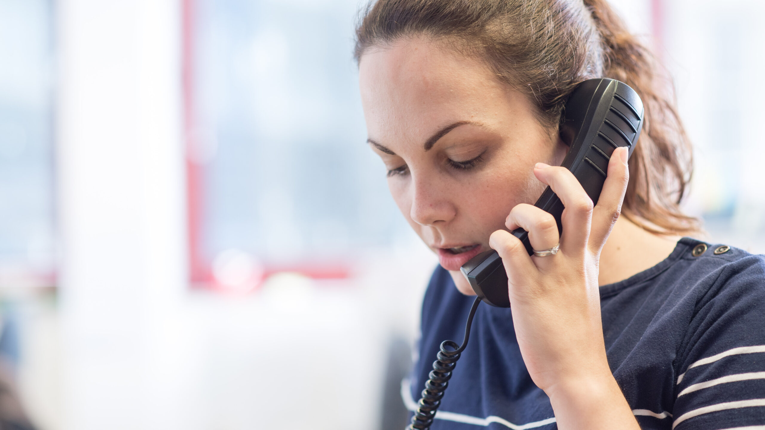 Staff member on the helpline.