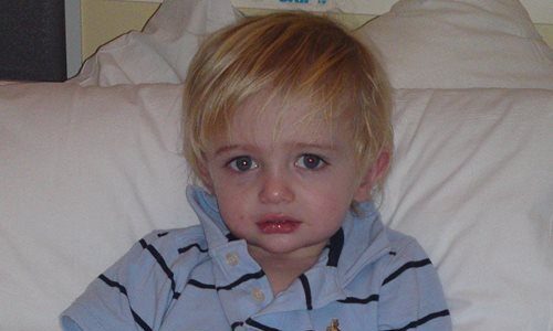 A photograph of toddler Kassius Whitemore-Smith