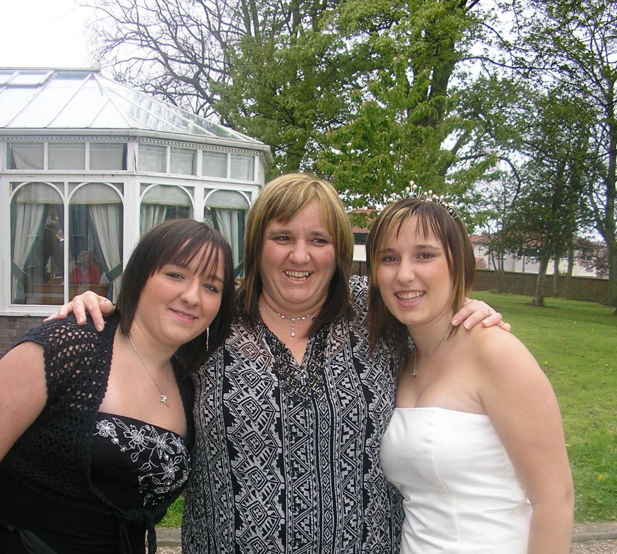 A photograph of Sally Glendinning at a wedding