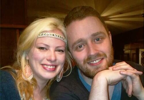 A photograph of Tom Moriarty with his partner