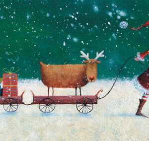 Card money wallet with image of Santa