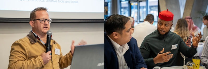 Montage of photos from CoMO conference