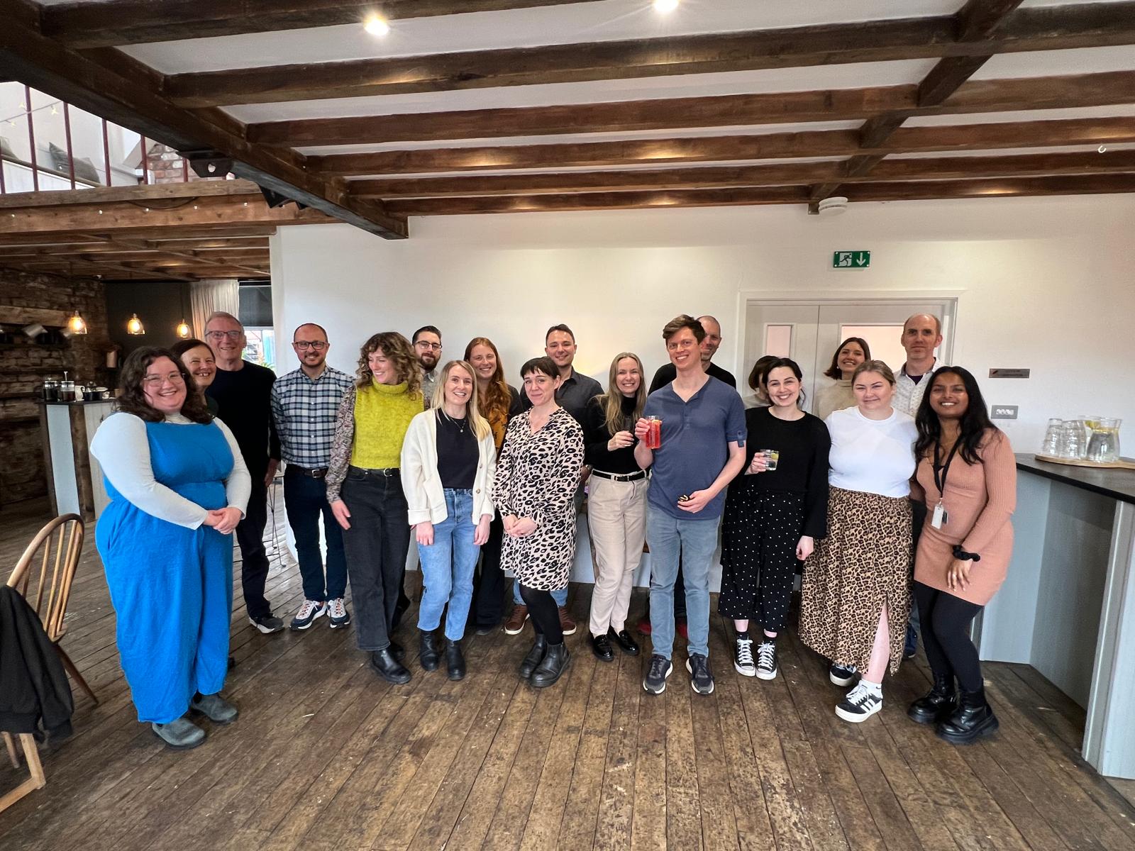 A group ohoto of Meningitis Research Foundation staff members smiling.