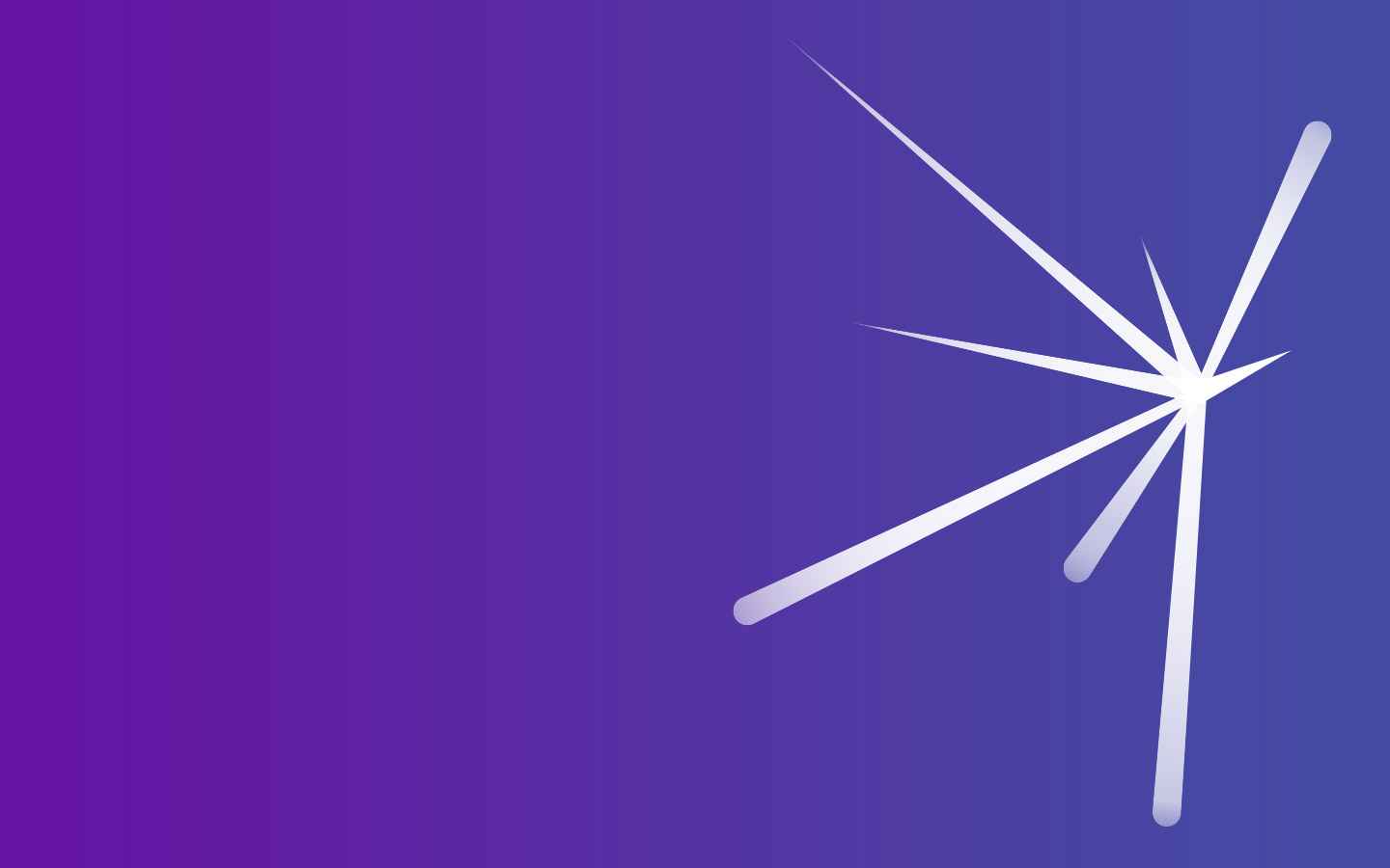 A white spark against a purple background.